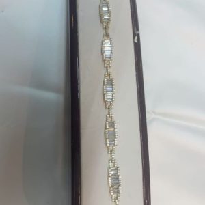 Silver cizy gold plated bracelet