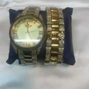 Fashion cizy watch and bracelet set